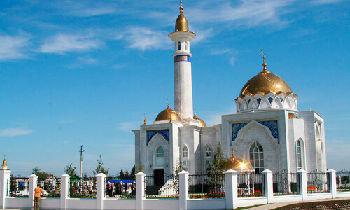 Проектирование и облицовка фасадов камнем Мечеть Суфия с. Кантюковка